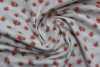 Faal Flanel Kumaş Çiçekli Desen Kırmızı